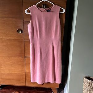 Ann Taylor linen blend cherry blossom pink shift dress